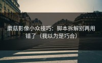 蘑菇影像小众技巧：脚本拆解别再用错了（我以为是巧合）
