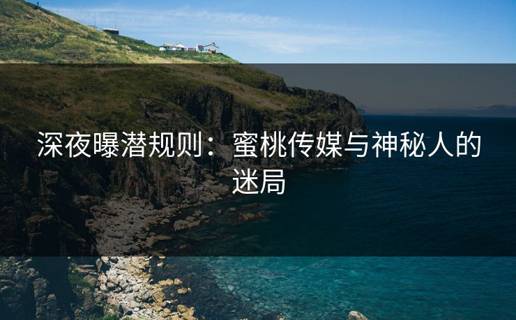 深夜曝潜规则：蜜桃传媒与神秘人的迷局