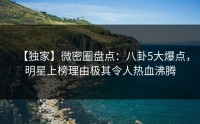 【独家】微密圈盘点：八卦5大爆点，明星上榜理由极其令人热血沸腾